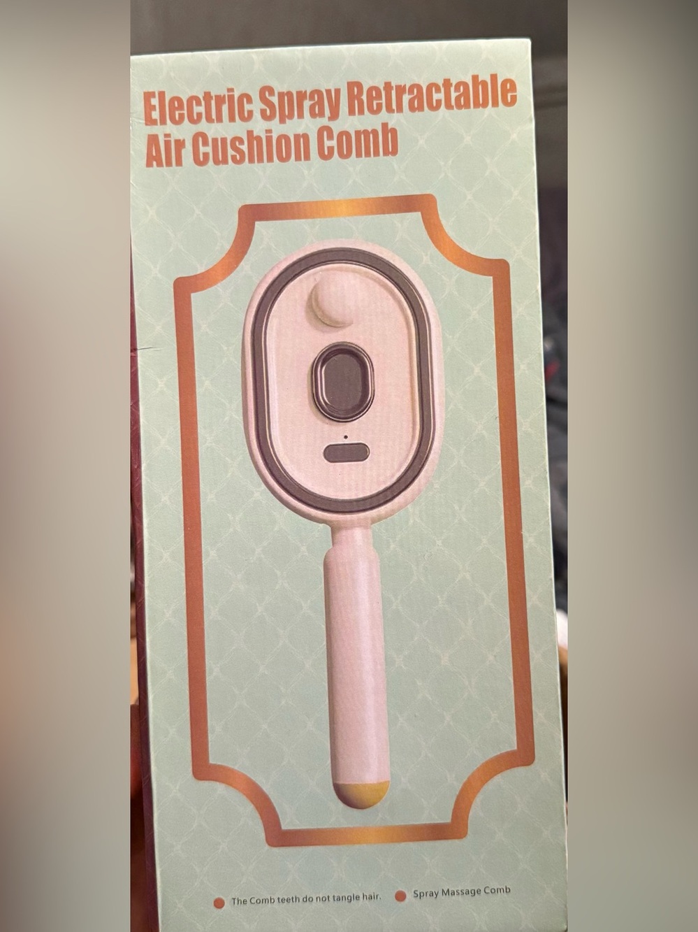 Electric Spray Retractable Air Cushion Comb - Pink